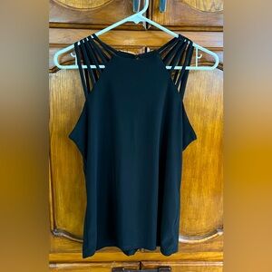 AUW Black Sleeveless Blouse